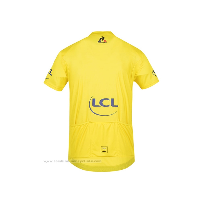 2021 Maillot Cyclisme Tour de France Jaune Manches Courtes et Cuissard